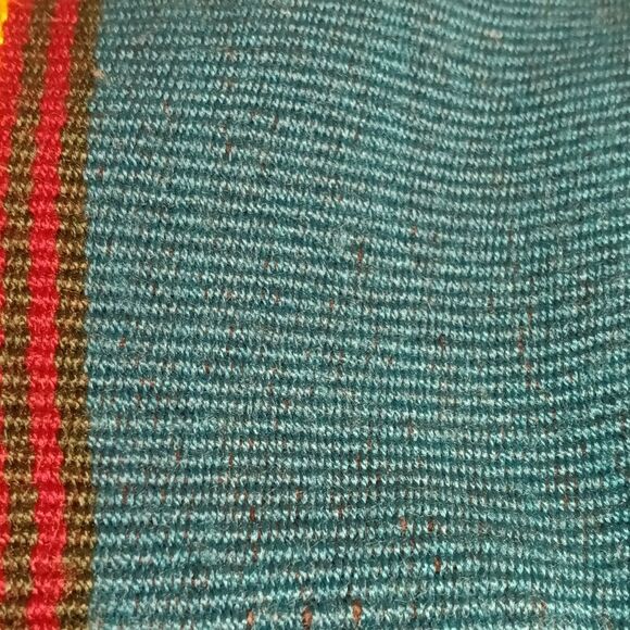 Vintage Large Heavy Weight Twill Turquoise Saddle Carriage Blanket 96X80 - Picture 8 of 9